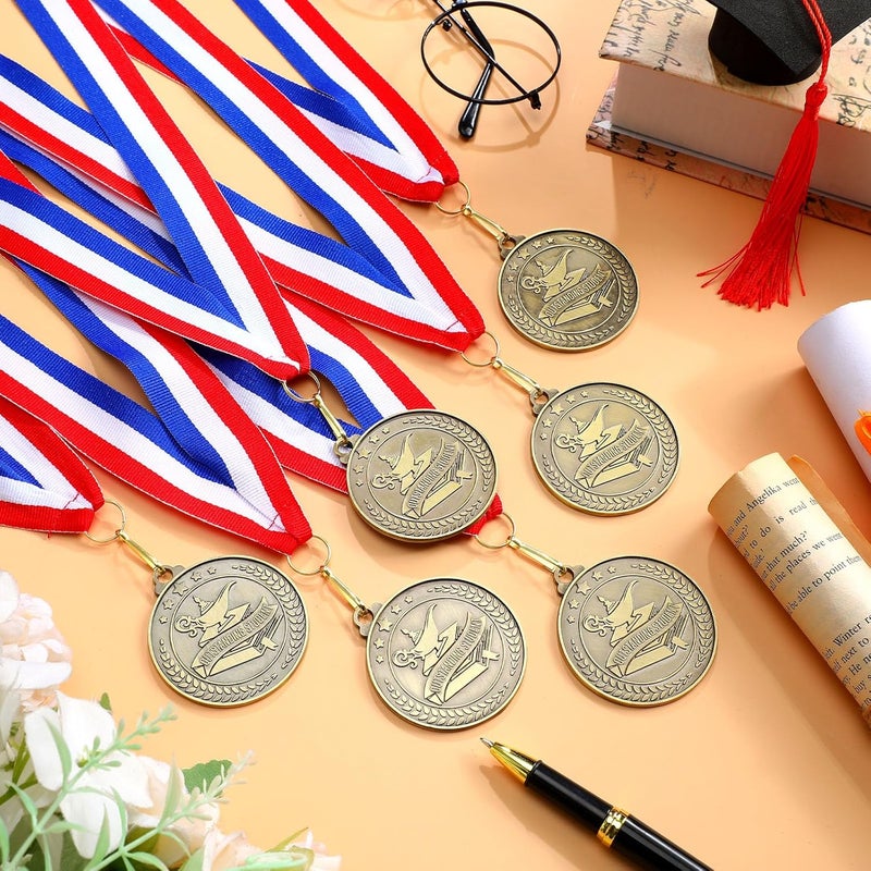 Quelay 30 Pcs 2'' Award Medals Bulk Gold Winner Medals with Neck Ribbons Metal Trophy Award Prize Gift for Tournaments, Competitions, Party, Kids and Adults - Image 4